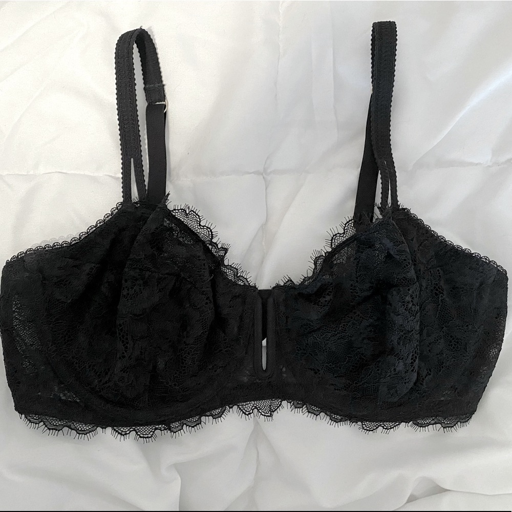Auden Black Unlined Lace Bra